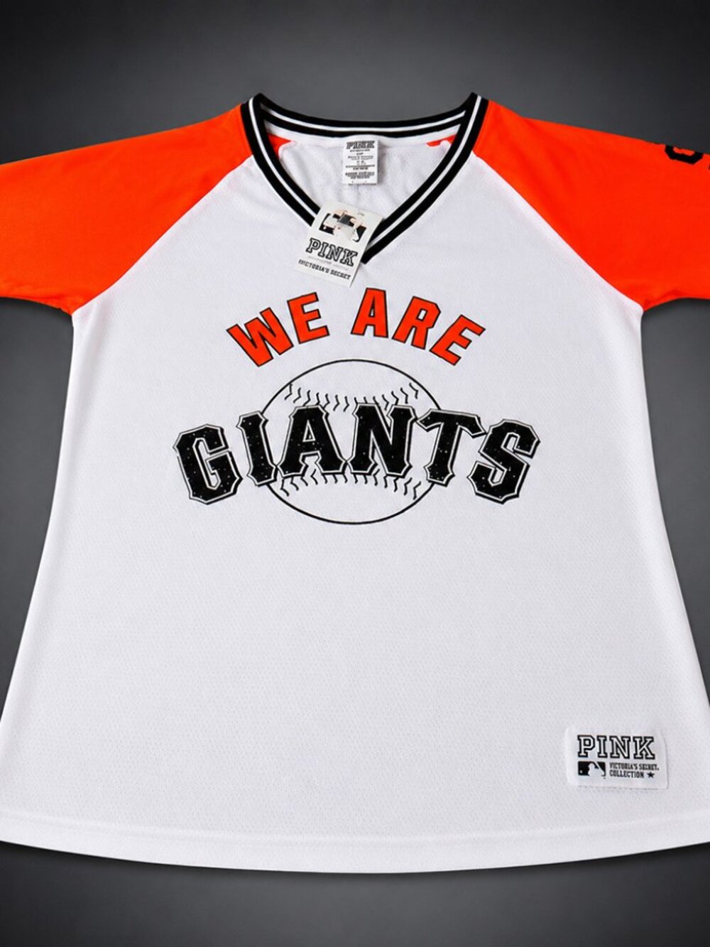 VS PINK x MLB San Francisco Giants Rhinestone Jersey Women's Large NWT